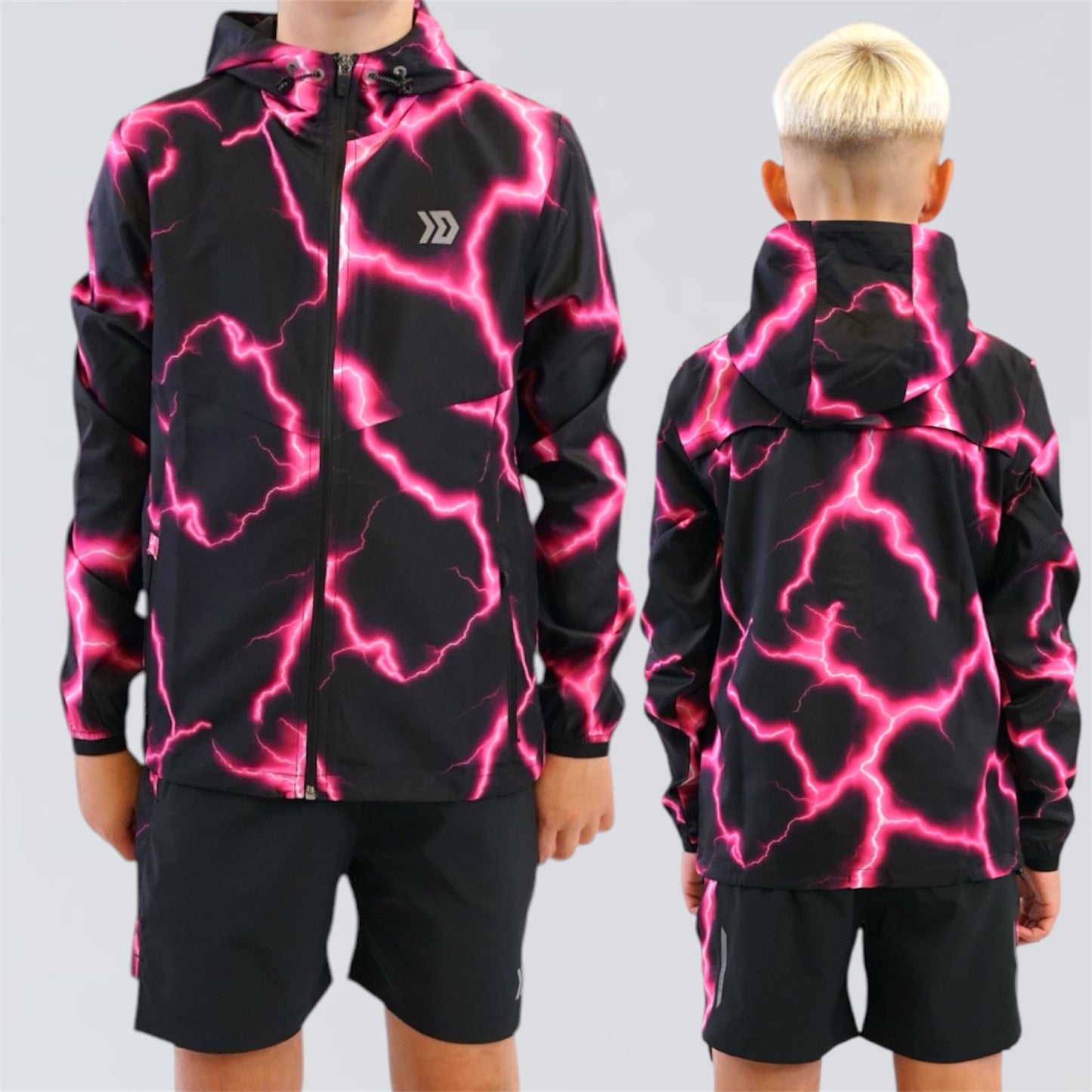 DASH Lightning Windrunner Set - Black / Pink (Junior)