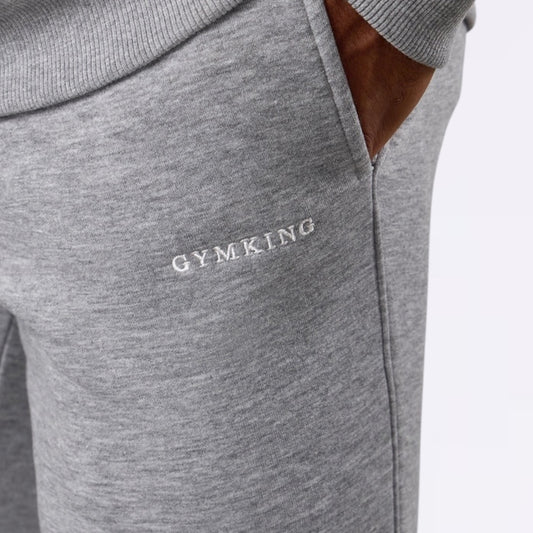 Gym King Linear Fundamental Fleece Jogger - Grey Marl