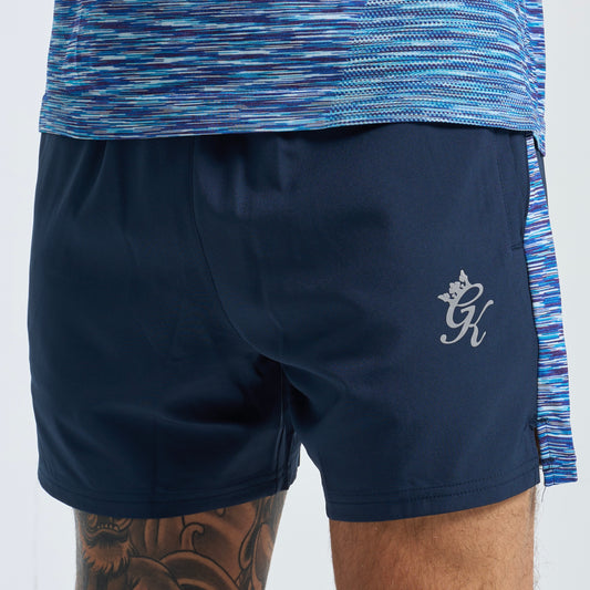 GymKing Space Dye Panel 5" Short - Navy/Galactic Blue