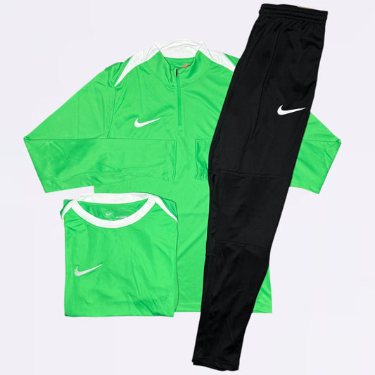 Nike Dri-Fit Academy Pro 3 Peice Set - Green Spark / Black