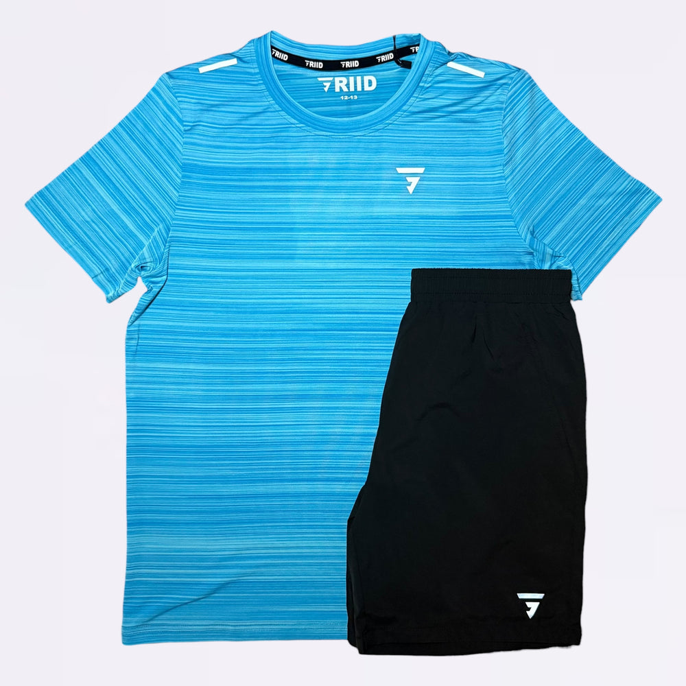 GRIID Flow Tee Set - Ice Blue / Black (Junior)