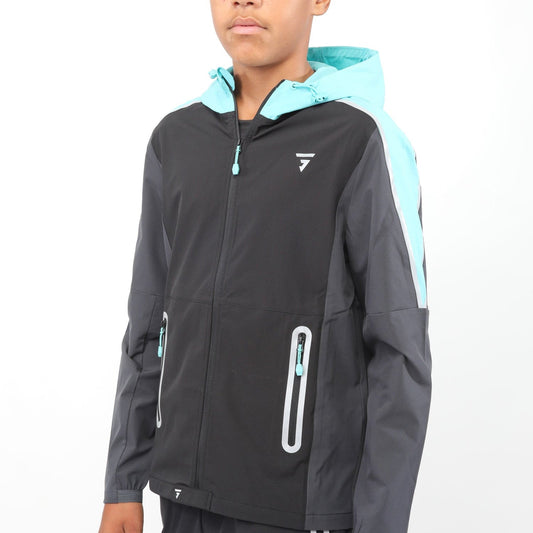 GRIID Reflect Jacket - Black / Aqua (Junior)