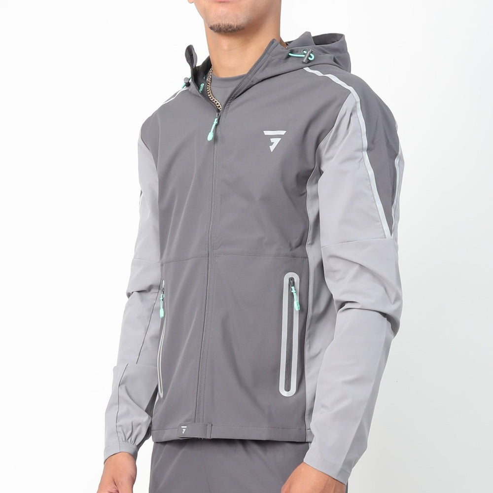 GRIID Reflect Jacket - Light Grey / Mint