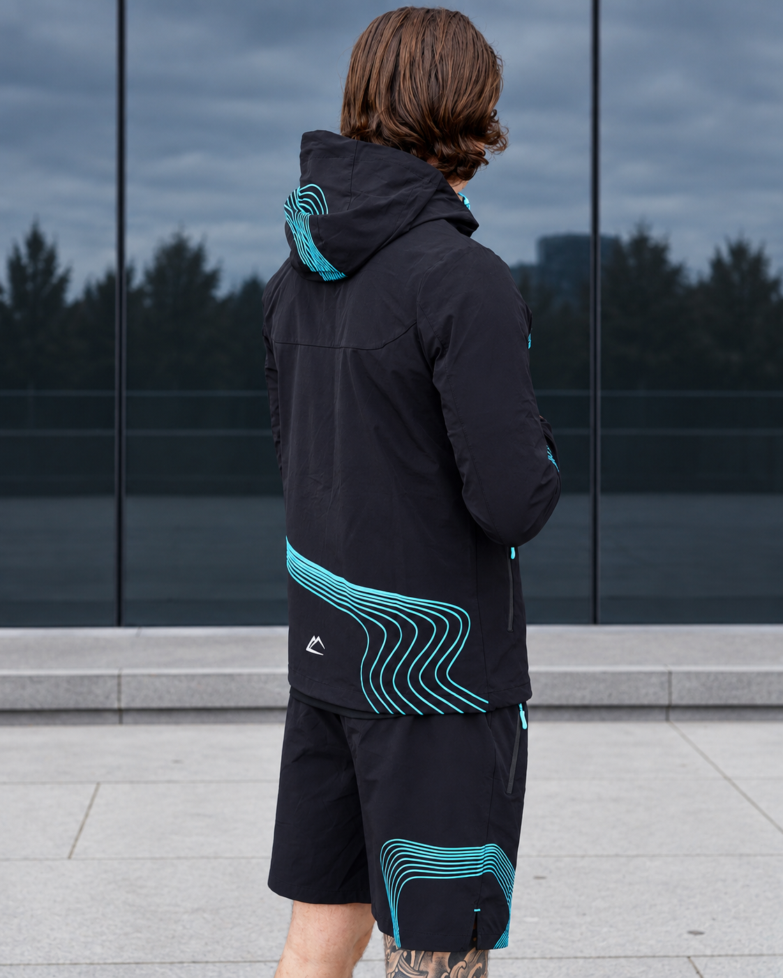 ActiveLine Wave 3 Piece Shorts Set - Black / Blue