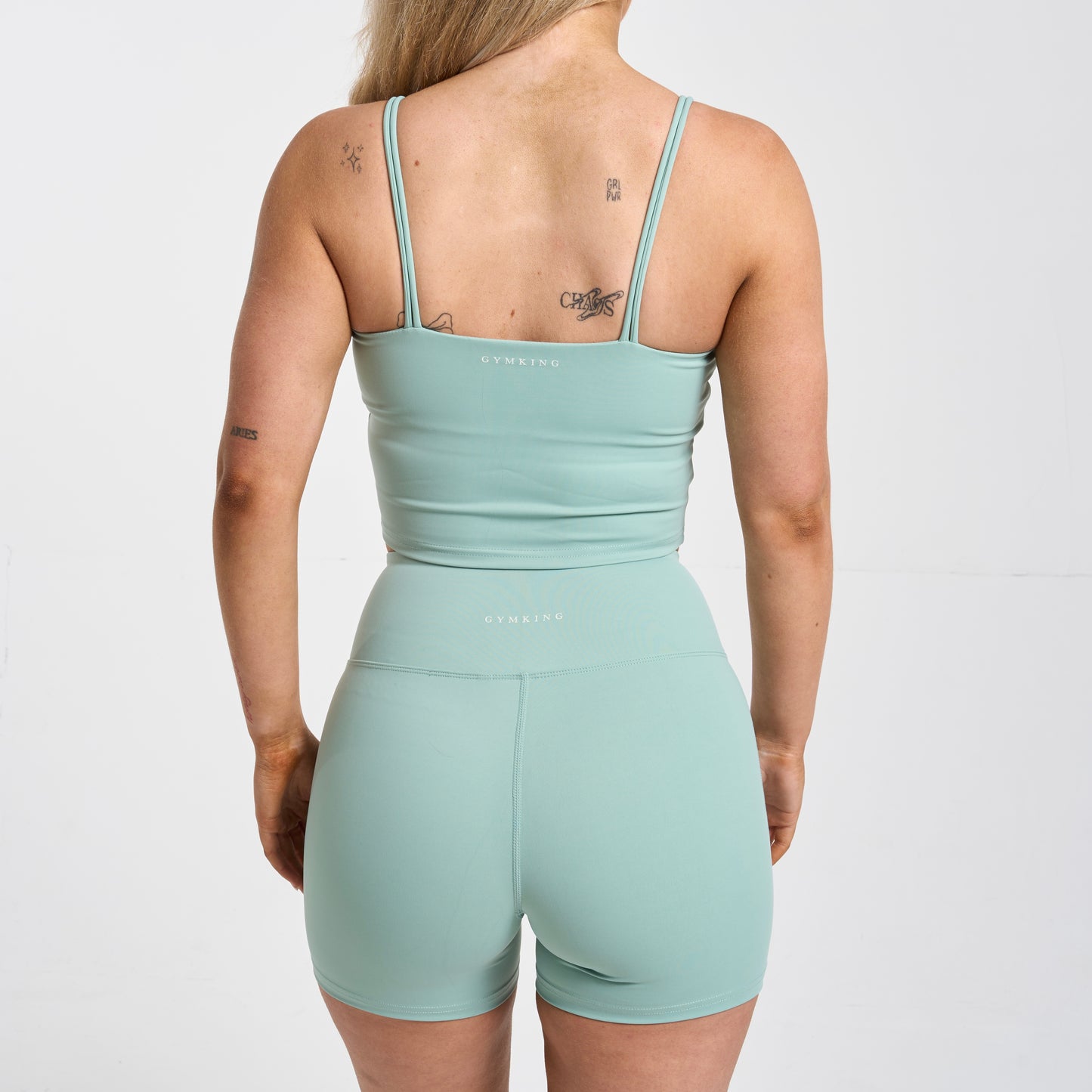 Gym King 365 5" Wrap Over Short - Green Mist