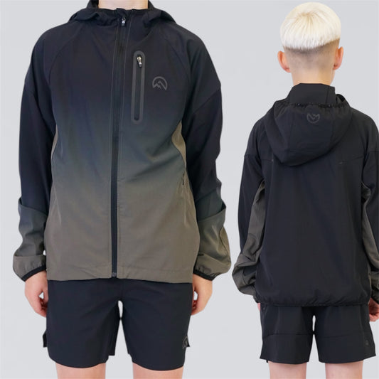 Flux Gradient Set - Jacket & Shorts - Black / Grey (Junior)