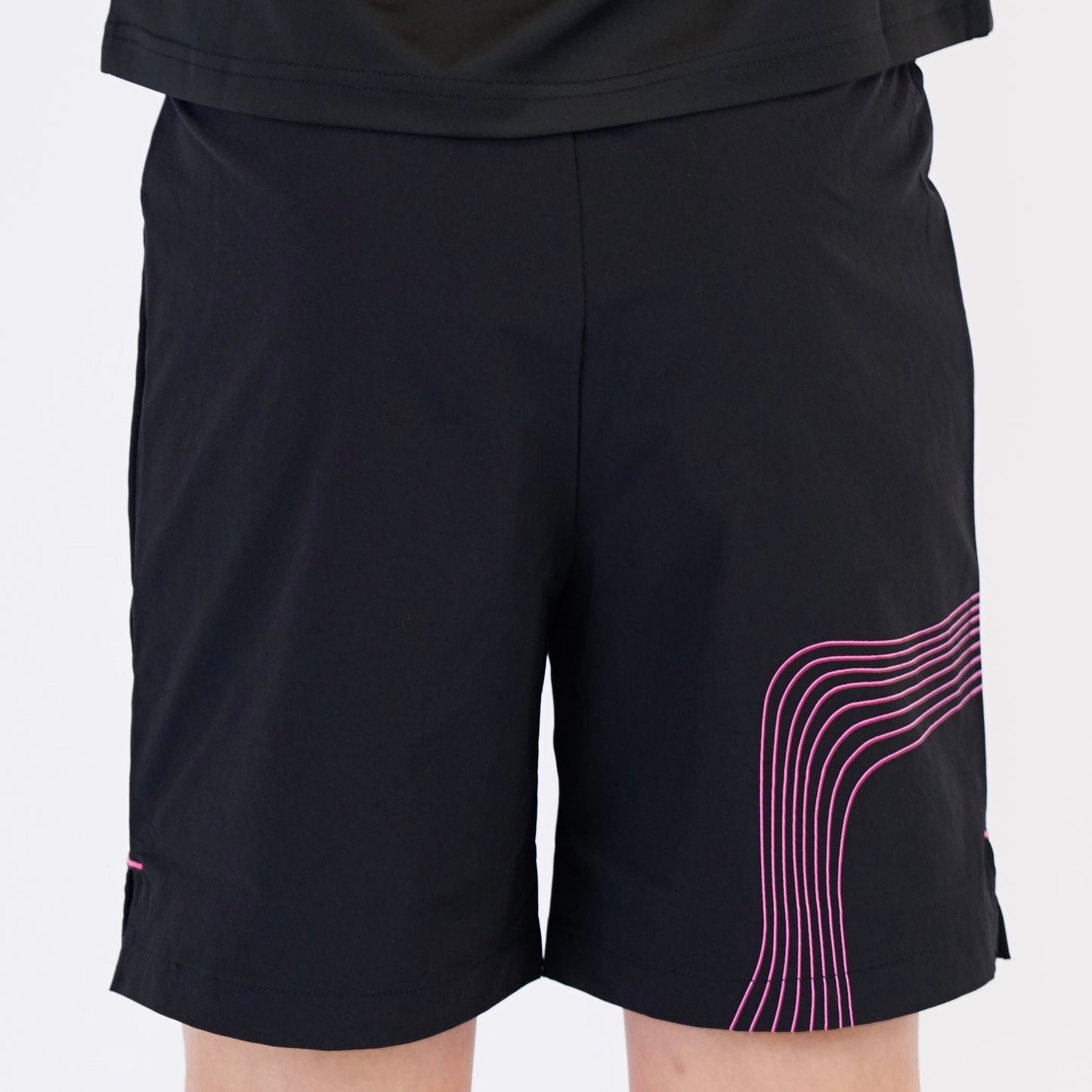 ActiveLine Wave - Jacket & Shorts Set - Black / Pink (Junior)