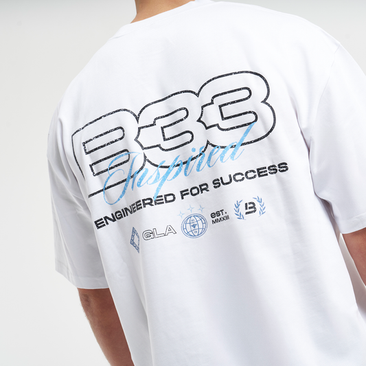 Bee Inspired Engineered For Success Tee - White