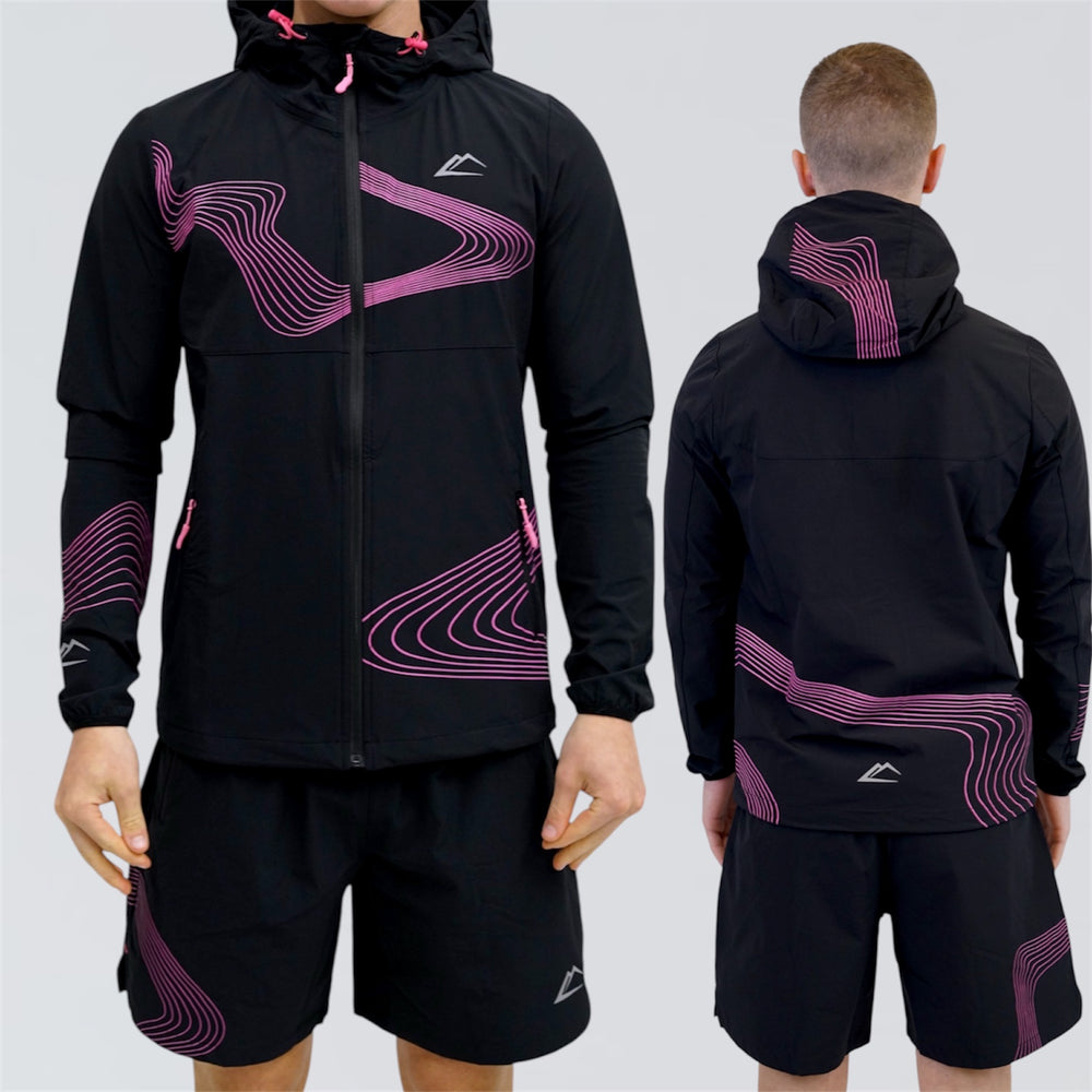 ActiveLine Wave - Jacket & Shorts Set - Black / Pink