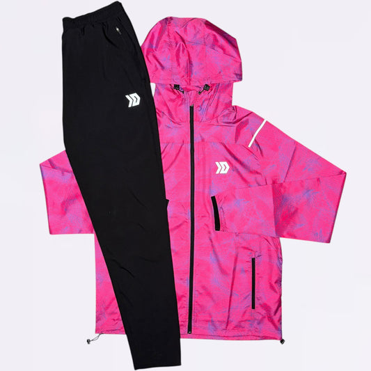 DASH Hyperweb Windrunner & Jogger Set - Pink / Black