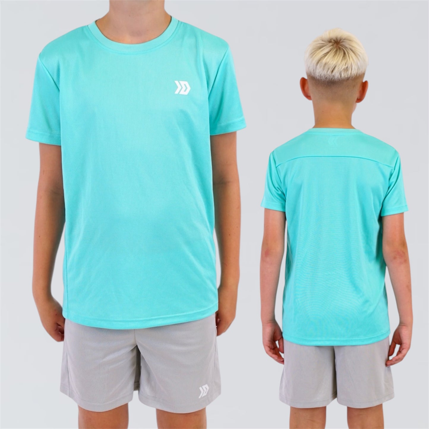 DASH Active Tee & Short Set - Mint / Grey (Junior)