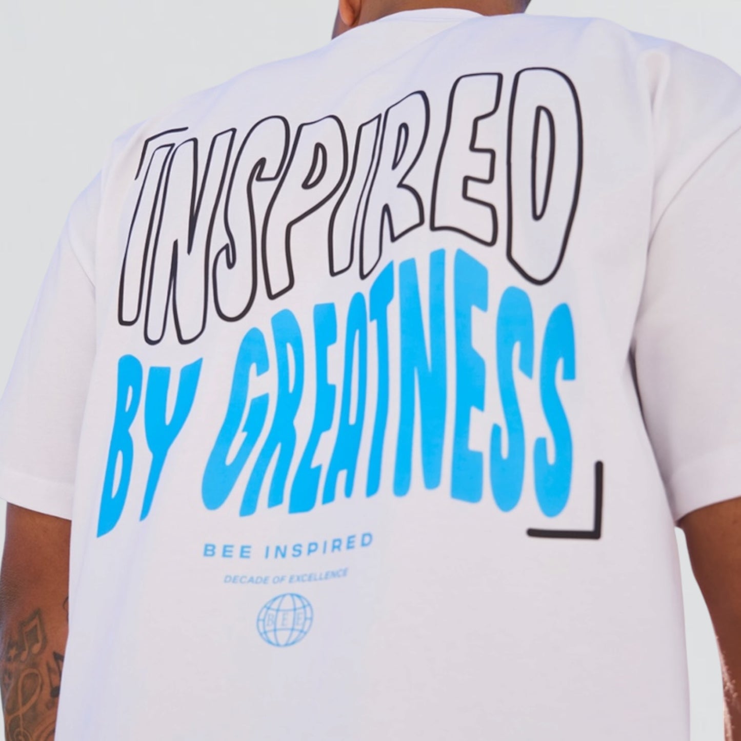 Bee Inspired By Greatness Tee - White / Blue