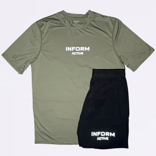 INFORM Rflct Tee Set - Khaki / Black