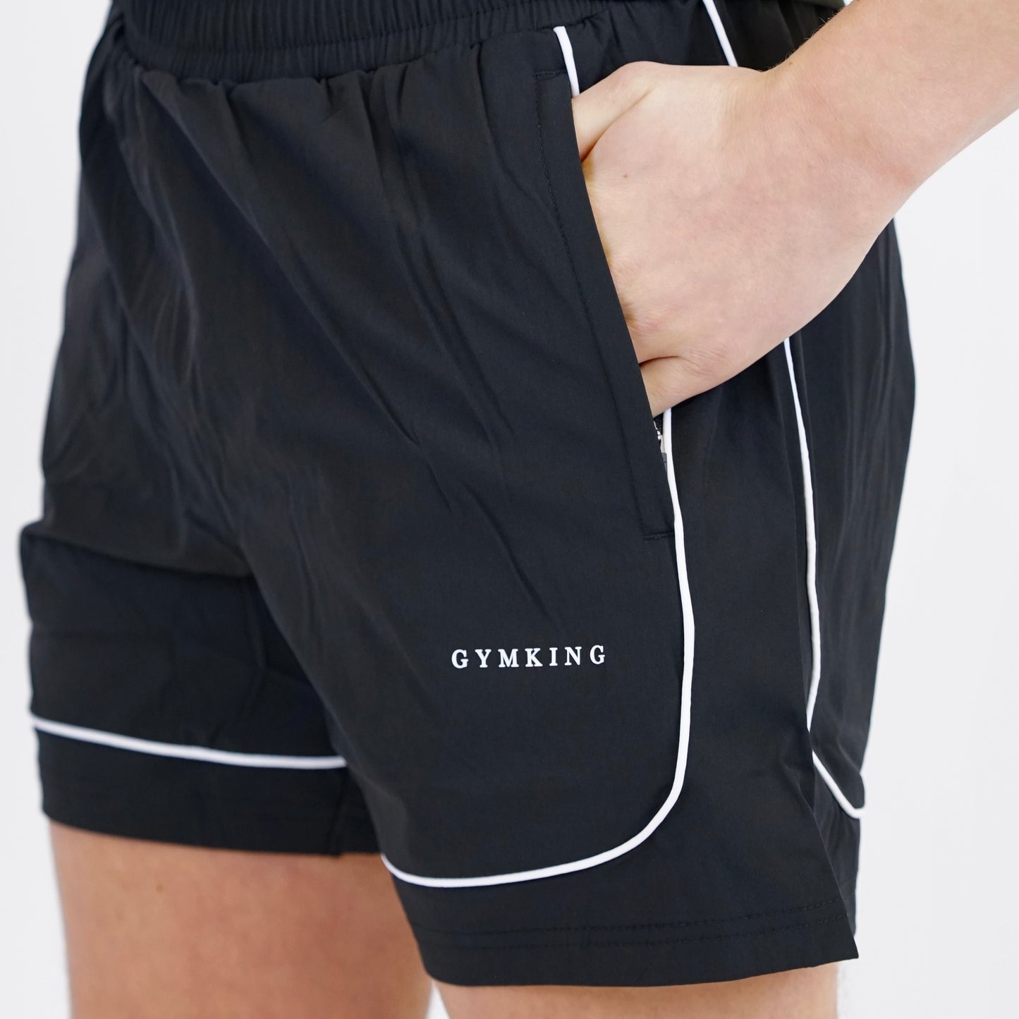 Gym King Core Piped Set  - Black