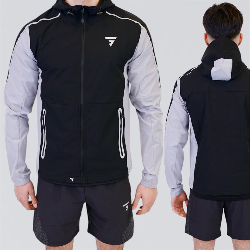 GRIID Reflect & Motion Set - Jacket & Shorts - Black / Grey