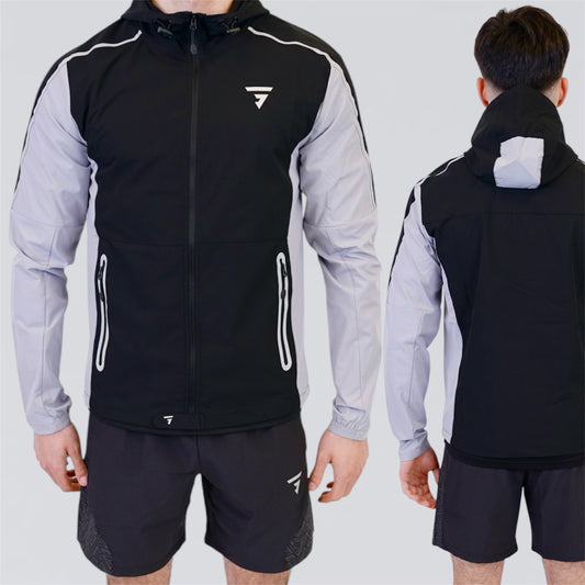 GRIID Reflect & Motion Set - Jacket & Shorts - Black / Grey