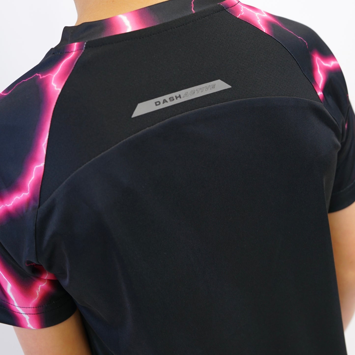 DASH Lightning Tee - Black / Pink (Junior)