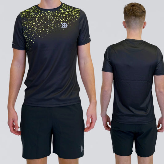 DASH Splatter Tee Set - Black / Neon