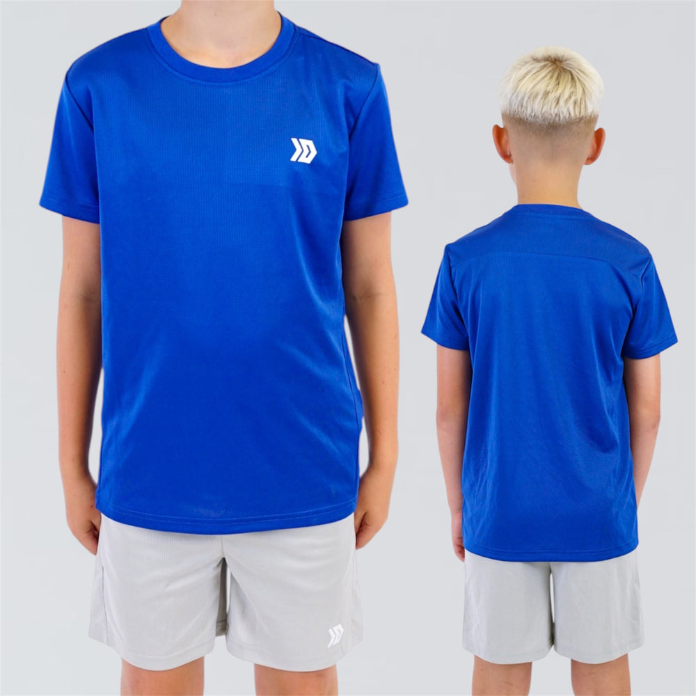 DASH Active Tee & Short Set - Royal Blue / Grey (Junior)