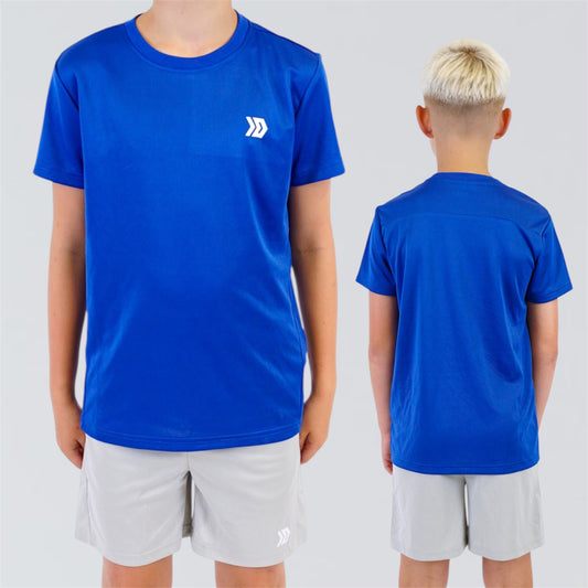 DASH Active Tee & Short Set - Royal Blue / Grey (Junior)