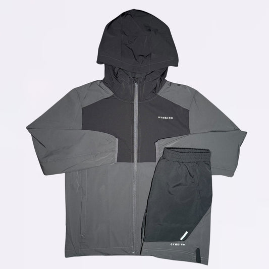 GymKing Advance Tracksuit & Shorts Set - Urban Grey/Fossil Grey (Junior)