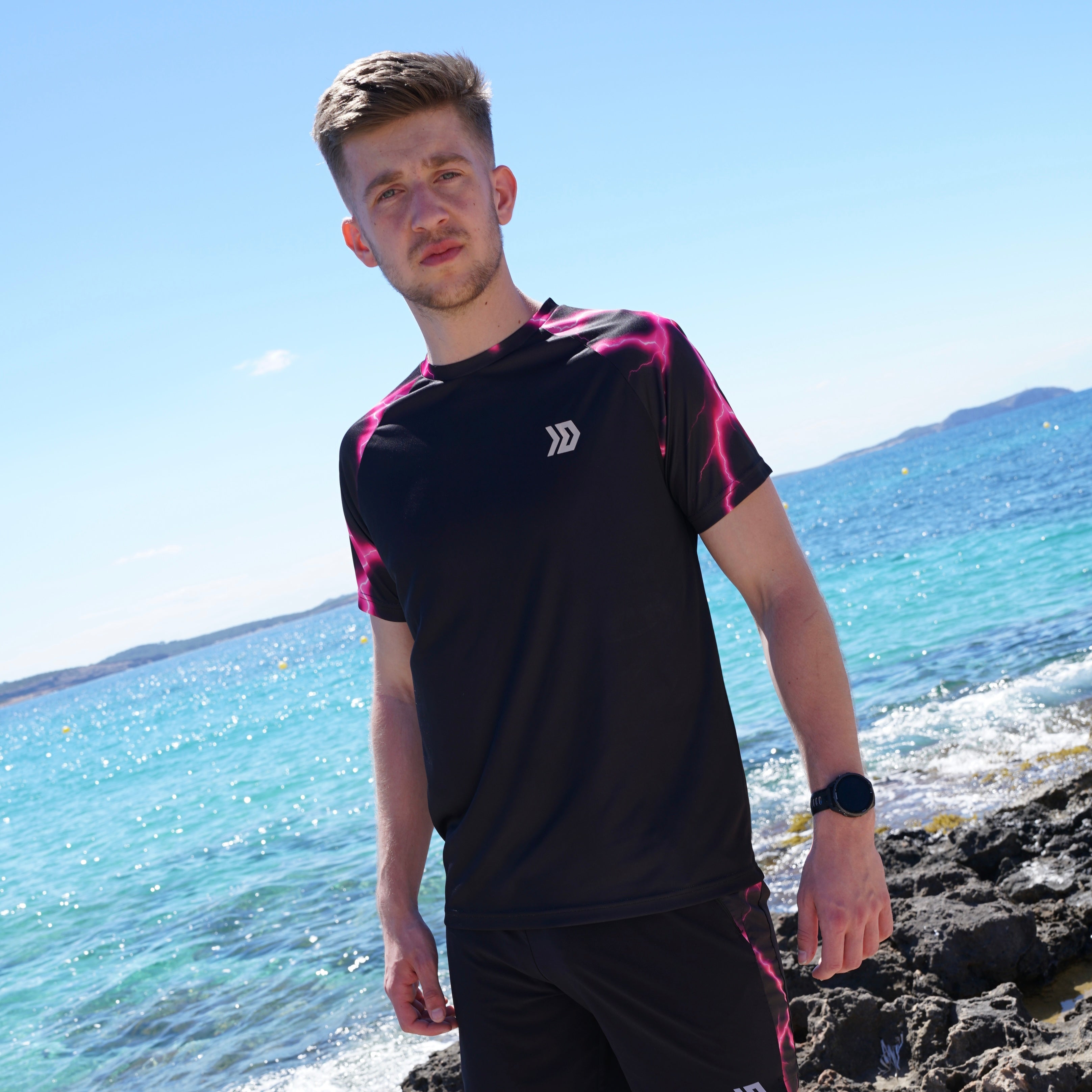 DASH Lightning Tee Set - Black / Pink