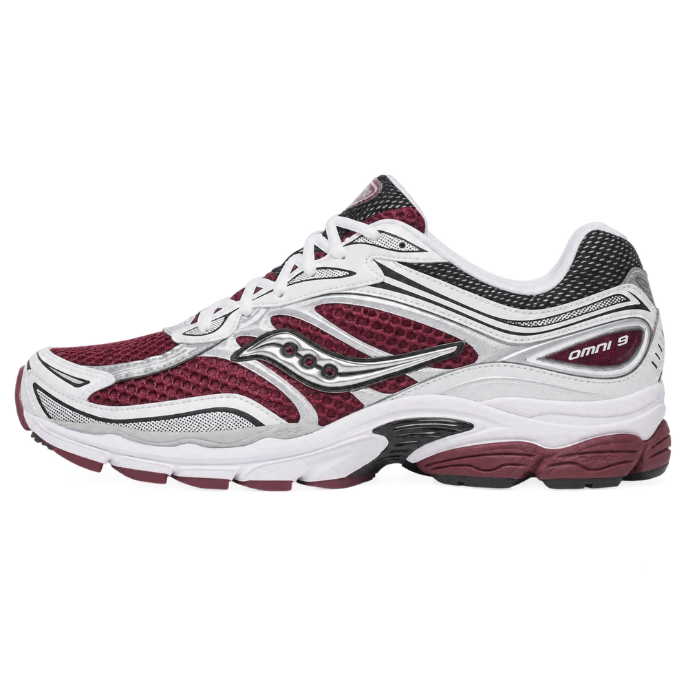 Saucony Omni 9 Silver Maroon