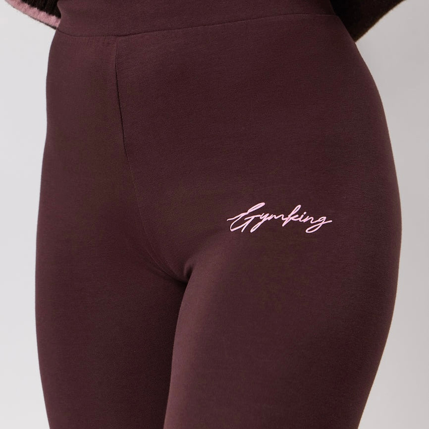 Gym King Script Mindset Legging - Espresso
