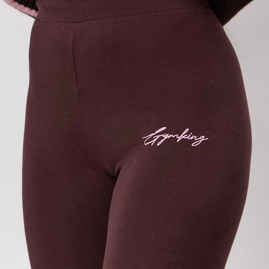 Gym King Script Mindset Legging - Espresso