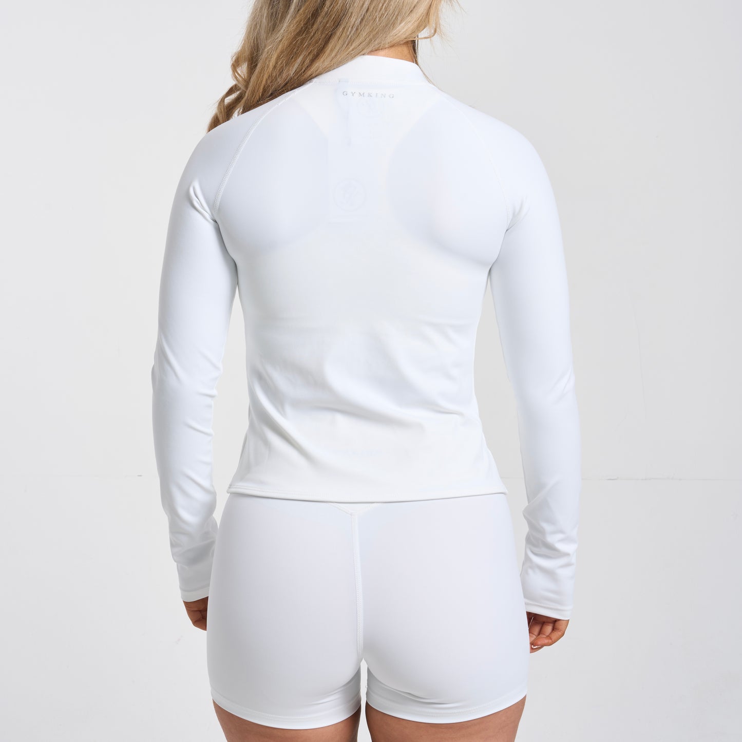Gym King 365 Half Zip & Shorts  Set - White