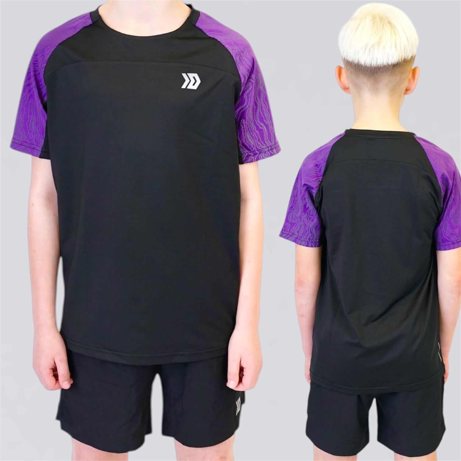 DASH Aura Tee Set - Black / Purple (Junior)