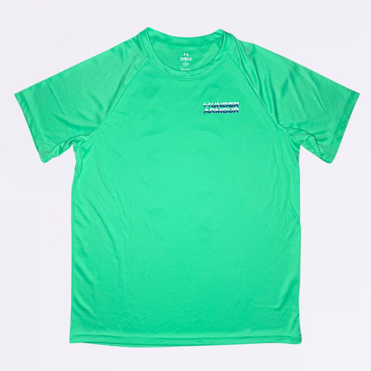 Under Armour Multi Logo Green Tee (Junior)