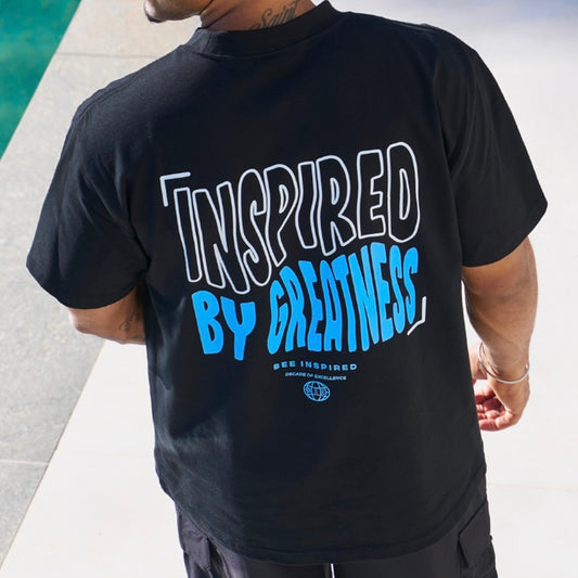 Bee Inspired By Greatness Tee - Black / Blue