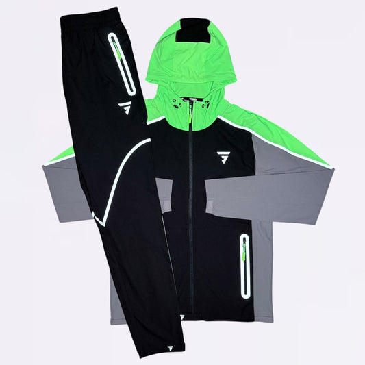 GRIID Reflect Windrunner Set - Black / Green