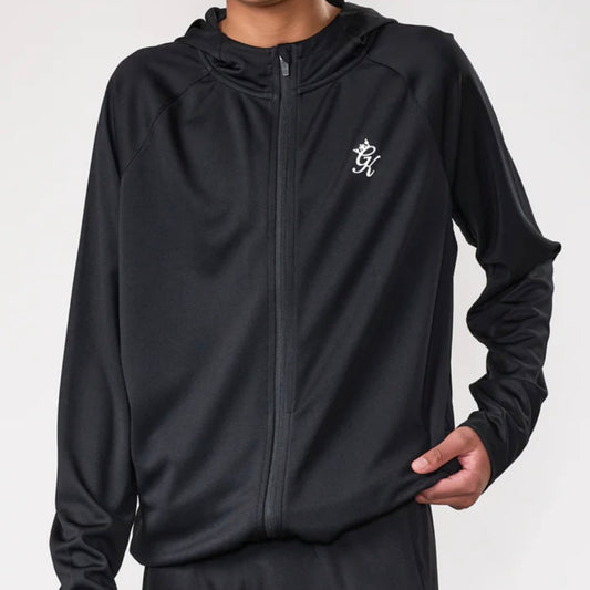 GymKing  Lightweight Poly Full Zip - Black (Junior)