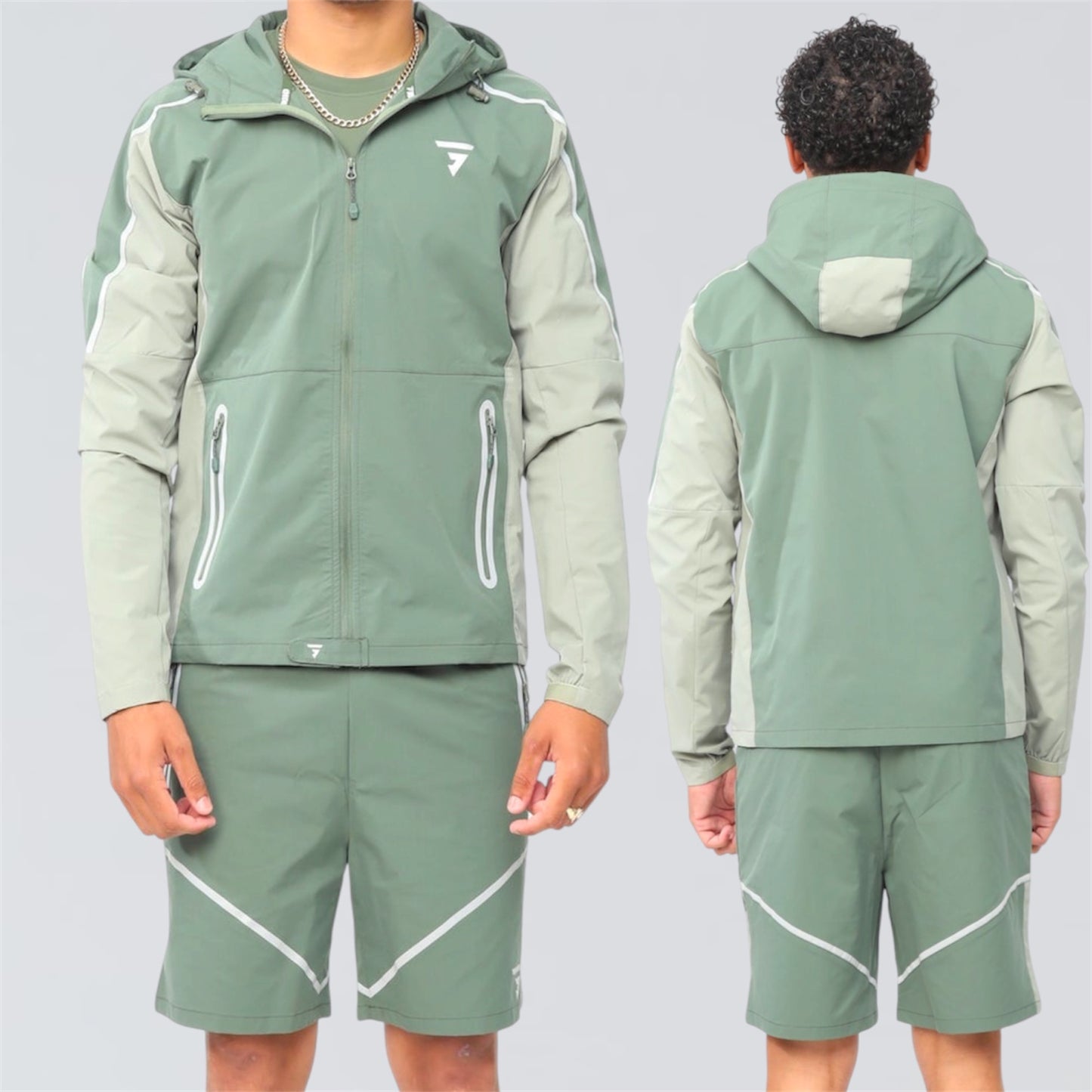 GRIID Reflect Set - Jacket & Shorts - Green
