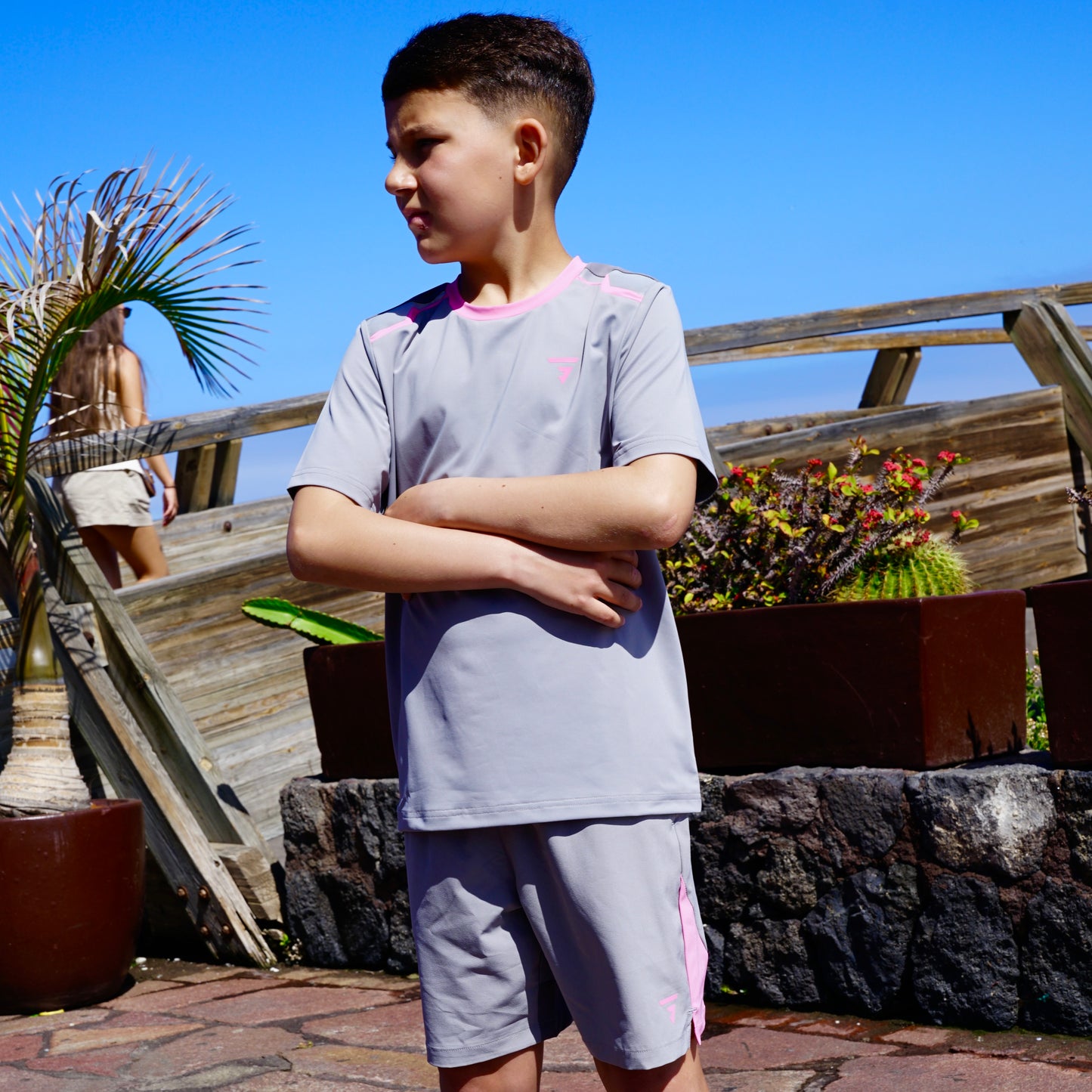 GRIID Evo Set Tee & Shorts - Pink Foam (Junior)