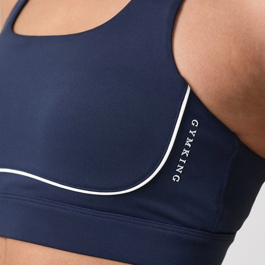 Gym King Knockout Strappy Bra - Indigo Blue