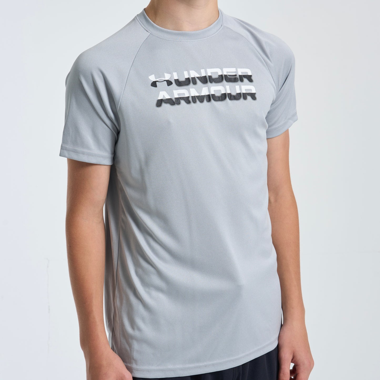 Under Armour Set - Tee & Shorts - Grey / Black (Junior)