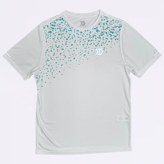 DASH Splatter Tee - White / Blue (Junior)