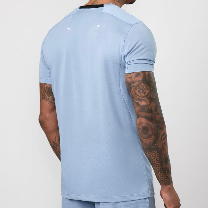 Gym King Energise Set - Tee & Shorts  - Powder Blue