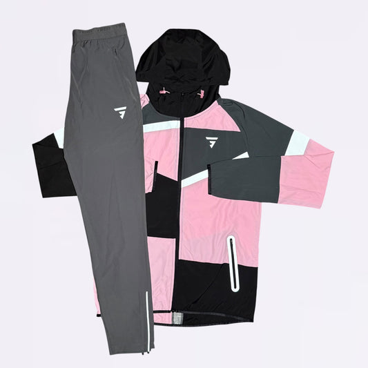 GRIID Panel Set - Windrunner & Bottoms -  Pink Foam / Grey