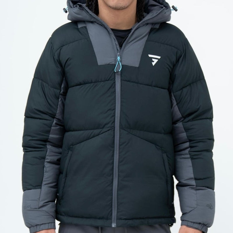 GRIID Mera Puffer Jacket Black (Blue Toggle)