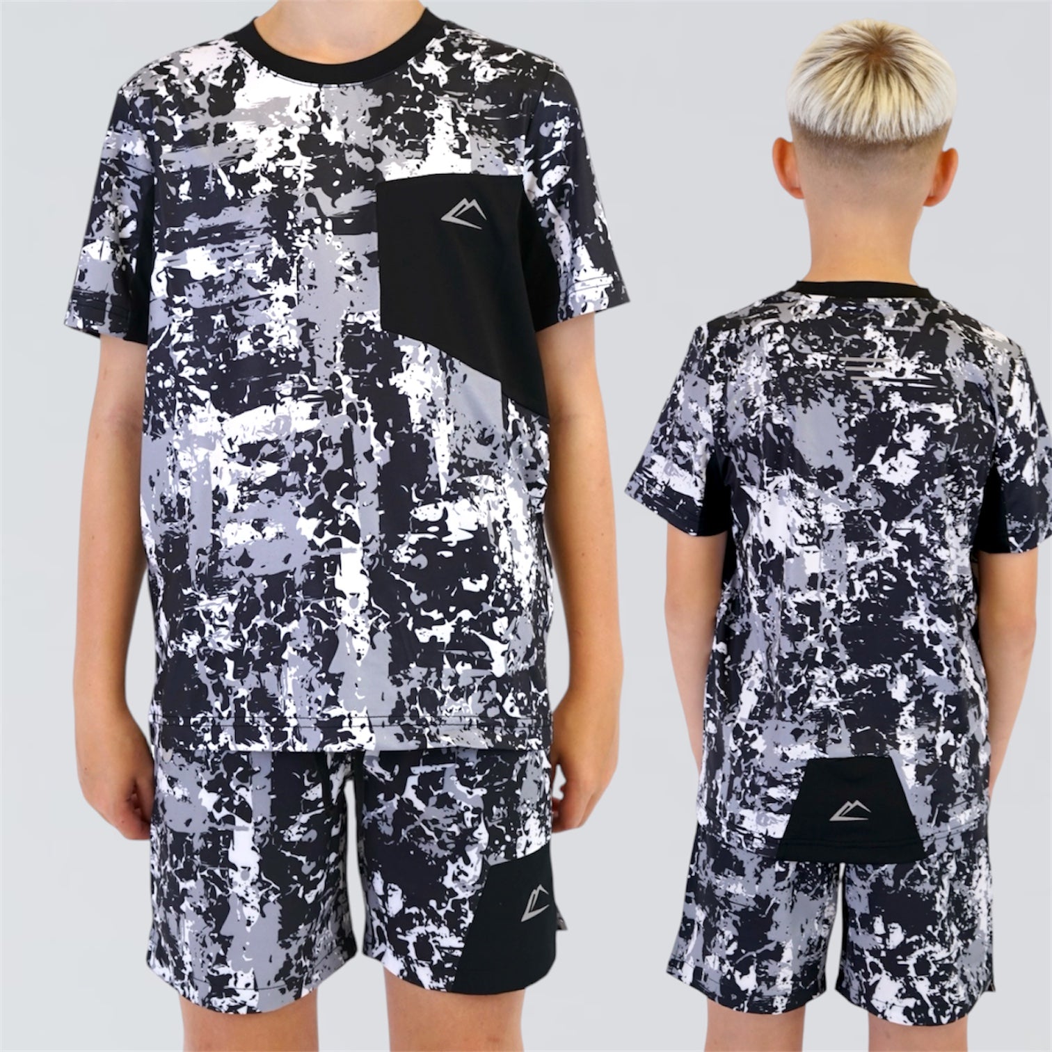 ActiveLine Colorado Tee & Shorts Set - Grey (Junior)