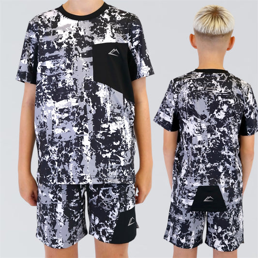 ActiveLine Colorado Tee & Shorts Set - Grey (Junior)