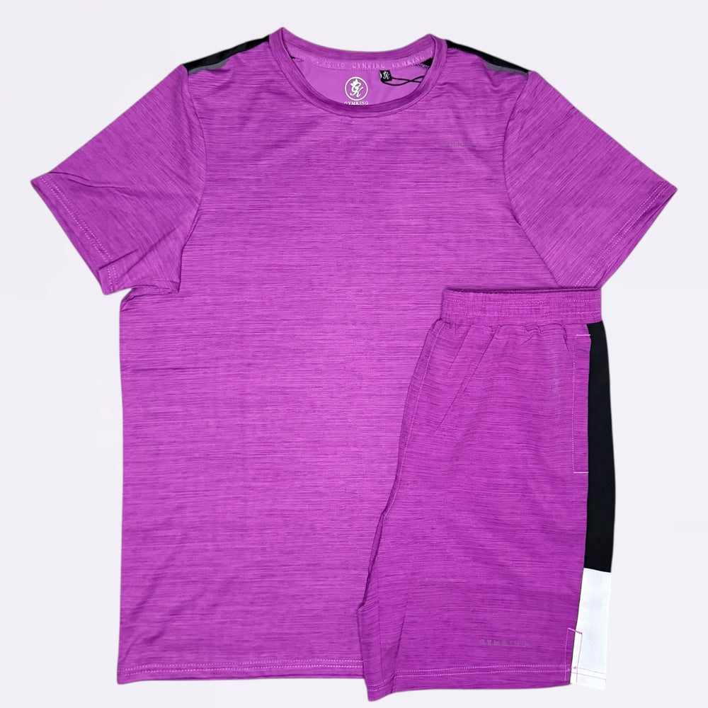 Gym King Vision Tee & Shorts Set  - Purple (Junior)