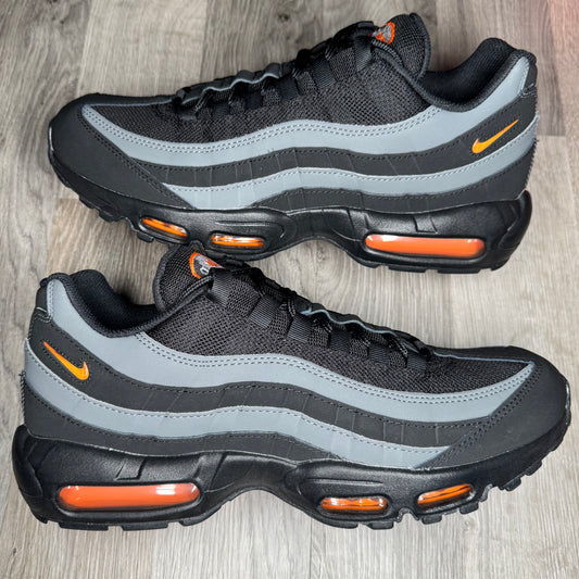 Nike Air Max 95 Black Orange Jewel Swoosh