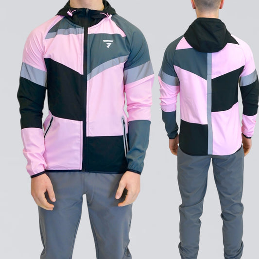 GRIID Panel Set - Windrunner & Bottoms -  Pink Foam / Grey