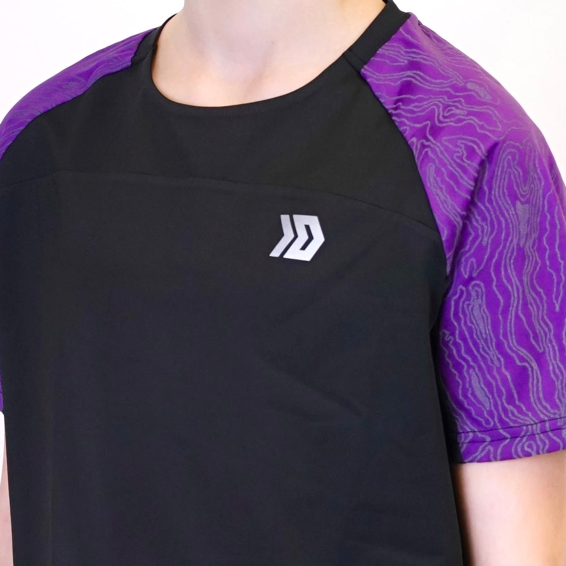DASH Aura Tee Set - Black / Purple (Junior)