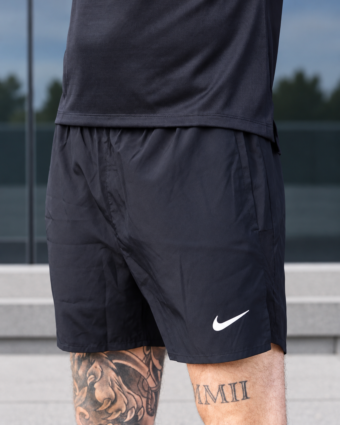 Nike Airmax Plus Windrunner 3 Piece Short Set - Neon / Black